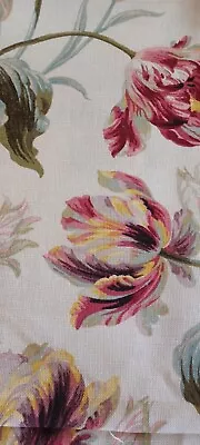 Laura Ashley Gosford Cranberry Fabric Per Metre • £20