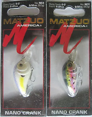 2 - MATZUO Nano Crank - 9/32 Oz. - 1-1/2  - Sexy Shad & Rainbow Trout • $6.39