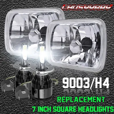 Pair 7x6  LED Headlights Seal Hi/Lo Beam LAMP For Mitsubishi Mighty Max Nissan • $99.99