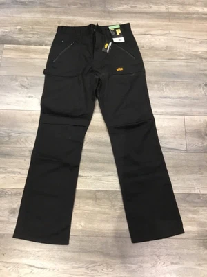 £12 • Buy Site Beagle Work Trousers W32 L32 Black