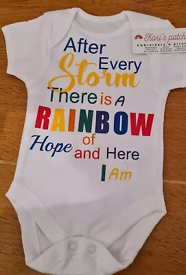 £5.25 • Buy Baby Bodysuit After Every Storm There Is A Rainbow Of Hope Colourful