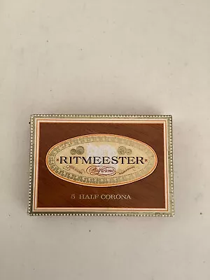 Vintage Ritmeester Half Corona Cigar Box Made In Holland • $8.95