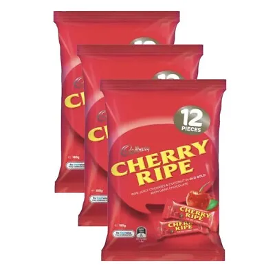 36pc Cadbury Dark Chocolate Cherry Ripe Choco 180g Sharepack Snacks Sweet Treats • $17.90