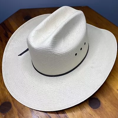 Genuine Shantung Resistol Self Conforming 20X Straw Cowboy Hat Size In Pics • $50
