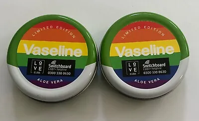 Vaseline Pride ⭐️Limited Edition⭐️ 🌈 Lip Tin Aloe Vera 20g X 2 Tins (40g) New • £6.25