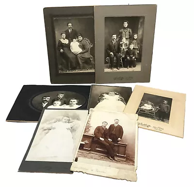 Vtg Cabinet Card Photo Lot Family Women Men Children Baby Fashion Ord NE • $19.99