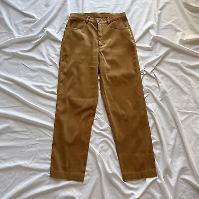 Vintage 80s Carol Anderson Collection Trousers 26  Waist Caramel Cropped Pants • $24.95
