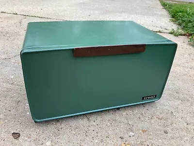 Vintage Mid Century Metal Bread Box Avocado Green MCM Retro Mod Deco • $34.95