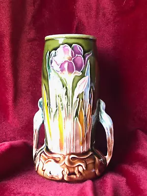 ESTATE: Antique ~ART NOUVEAU ~Austrian Majolica Cabinet Vase Victorian C.1900's • $73.33