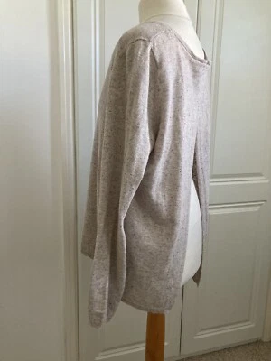 £15 • Buy Fat Face Natural Oatmeal Linen Cotton Open Back  Jumper UK14