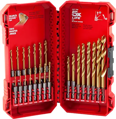 Milwaukee 48-89-4631 SHOCKWAVE Impact Duty™ RED HELIX™ Titanium Drill Bit Set • $39.99