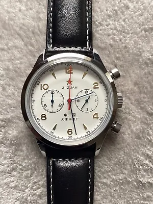 Luxury Aviation 1963 Pilot Watch Retro Quartz Chronograph Army Sea - White • £36.99