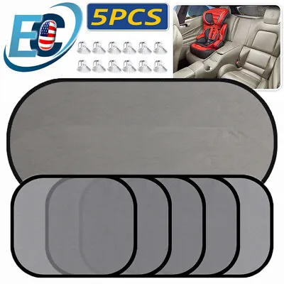 5PCS Car Sun Shade Side & Rear Window Baby Mesh Visor Windshield UV Shield Cover • $8.99