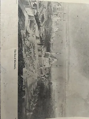 W. H. Bartlett The Sea Of Marmora B&W 9 X 14  Print 1860 Turkey Landscape • $9