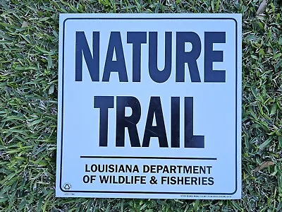 Vtg Louisiana Wildlife Fisheries Sign Road Street Deer Fish Nature Trail Bayou • $39.95