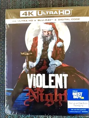VIOLENT NIGHT-2022 (4K Ultra-Blu-Ray-Digital Code) Limited Edition Steelbook NEW • $42