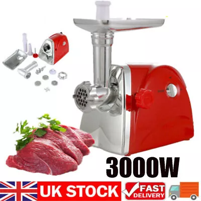 Electric Meat Grinder Mincer 3000W Sausage Maker Filler Home Mincing Machine NEW • £42.59