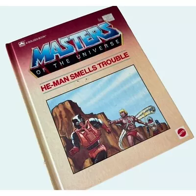 Vintage HE-MAN Masters Of The Universe Golden Book   He-Man Smells Trouble  1980 • $15