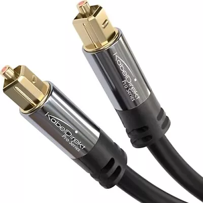 Cable Toslink Cable De Audio Optico  6 Pies Corto Cable De Fibra Optica Par • $10.01