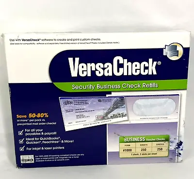 VersaCheck  Security Voucher Check Refills: Form #1000 - Qty 250 - Open Box • $8.95