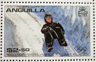 Anguilla 1980 Sg394 $2.50 Winter Olympics At Lake Placid - Tobogganning  -  Mnh • £0.99