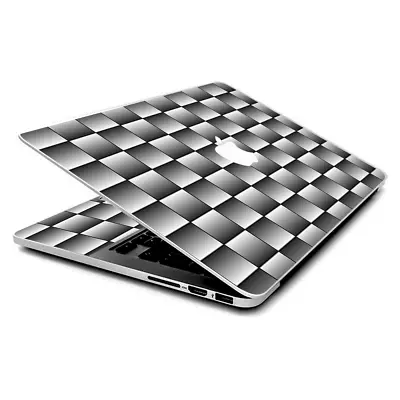 Skin Wrap For MacBook Pro 15 Inch Retina  White Grey Carbon Fiber Look • $16.98