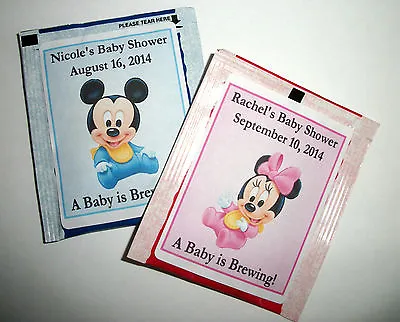 30 Baby Mickey Minnie Baby Shower Tea Bag Labels Favors • $9.99