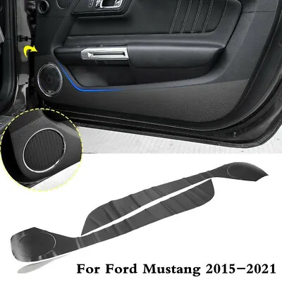 For Ford Mustang 2015-2021 Carbon Door Cover Sticker Anti-Kick Protector Guard • $17.40