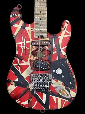 EVH Striped Series Red/white/black Modified Frankenstrat By *Judah Guitars • $2495