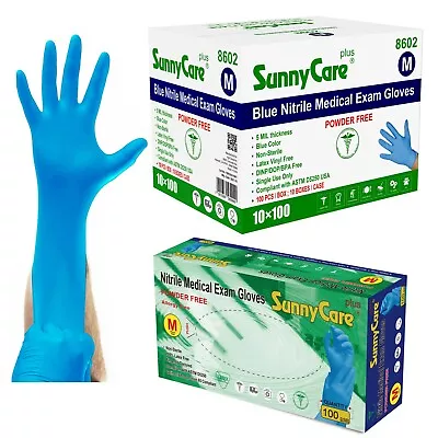 1000 SunnyCare 5.0 Mil Nitrile Exam Gloves Chemo-Rated (Non Vinyl Latex) 8602-M • $59