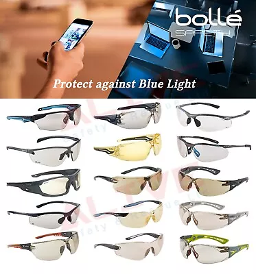 £13.49 • Buy Bolle Blue Light Blocking Safety Glasses Anti-Fatigue / Eyestrain Anti-Glare