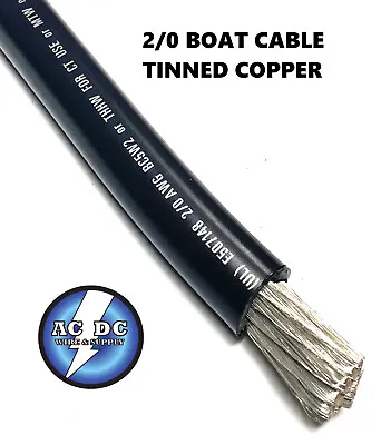 2/0 AWG Gauge Tinned Marine Battery Cable Flexible SAE J1127 SGT PER FOOT UV SUN • $4.29
