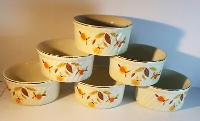 Halls Ramekins Autumn Leaf Jewel Mary Dunbar China Vintage X 6 Jewel Tea 1930-60 • $29.99