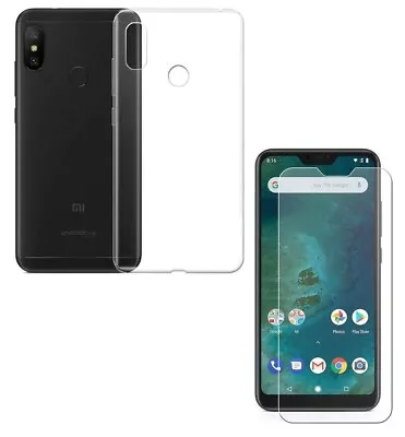 For XIAOMI MI A2 LITE CLEAR CASE + TEMPERED GLASS SCREEN PROTECTOR SHOCKPROOF • $9.69