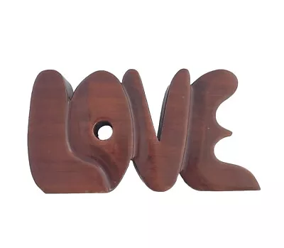 Vtg Wooden LOVE Sign Decorative Cut Out Letters Retro Boho Hippie Decor 60s 70s • $24.95