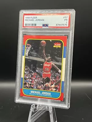 1986-87 Fleer - #57 Michael Jordan (RC) PSA Graded 🔥🔥 • $2499