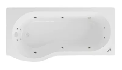 Whirlpool Spa Beaufort P Shape Shower Bath 1700mm 12 Jet With Panel & Screen • £1319.99