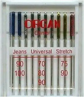 Sewing Machine Needles Jeans Universal & Stretch Organ Fits Brother Janome + • £4.19