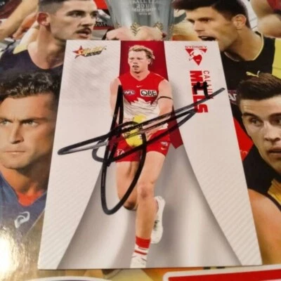$11.99 • Buy Callum Mills Signed 2022 AFL Card Sydney Swans Signed Football Card