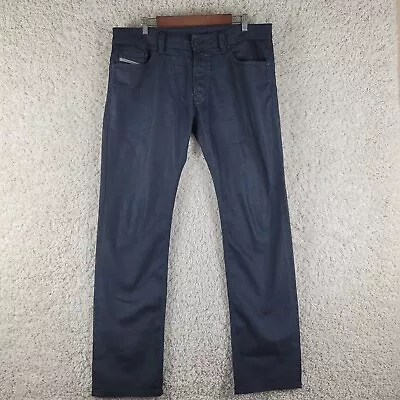Diesel Industry Safado Jeans Men's 36x34 Black Regular Slim Straight Button Fly • $49.88