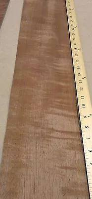 Figured African Quilt Makore Wood Veneer 5  X 51  Raw No Backing 1/42  Thickness • $40