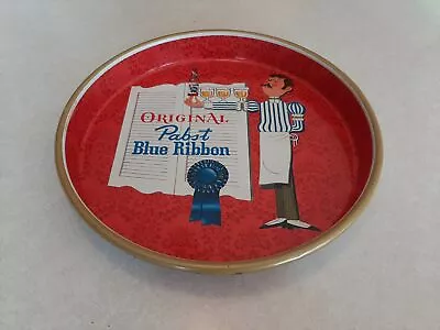 Vintage 1960s Pabst Blue Ribbon Bartender Waiter Beer Serving Tray Clean • $29.88