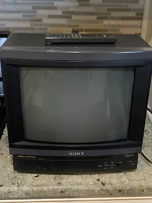 Vintage Sony 13” Trinitron KV-1393R Retro Color Tv With Remote TESTED • $149.99