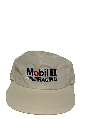 Vintage MOBIL 1 RACING White Snapback Hat Nylon • $15