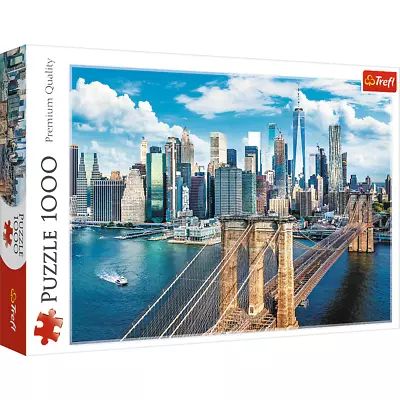 Trefl Red 1000 Piece Puzzle - Brooklyn Bridge New York USA • $14.99