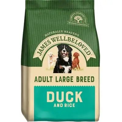 £54.99 • Buy James Wellbeloved Adult Large Breed Duck & Rice Dry Dog 15kg OUT OF DATE 06.23