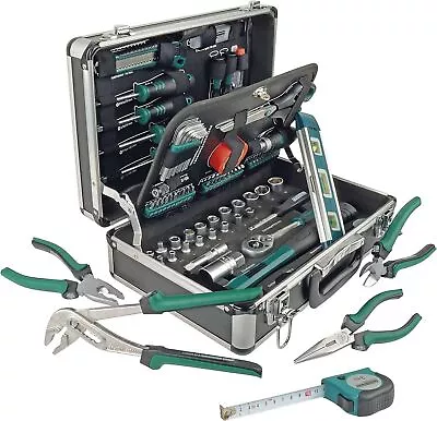 Aluminum Tool Case Equipped 90 Pieces – MANNESMANN – M29067 • $128.08