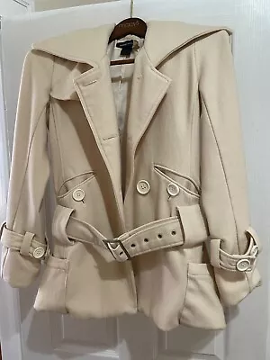 Moda International Victoria’s Secret Pea Coat Beige Fair Condition • $40