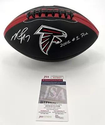 Michael Vick Atlanta Falcons Signed Full Size Football Jsa Witness Coa Smudge • $86