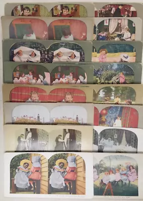 LITTLE GIRLS / DOMESTIC ~ LOT Of 16 Antique Stereoview Cards ~ T. W. INGERSOLL • $13